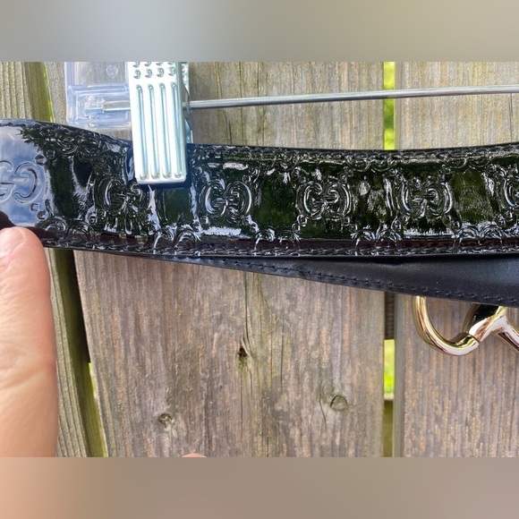 GUCCI Leather Monogram Horsebit Waist Belt RARE - Picture 5 of 14